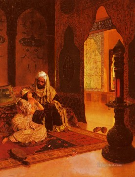 Favorite Of The Farm Arabian painter Rudolf Ernst Oil Paintings